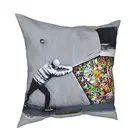 Квадратный Чехол-Подушка с граффити Бэнкси, Полиэстеровые подушки для дивана, винтажный Чехол-подушка