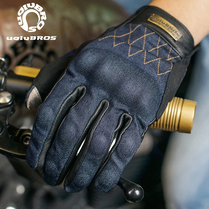 Кожаные Мотоциклетные Перчатки с сенсорным экраном дышащие уличные