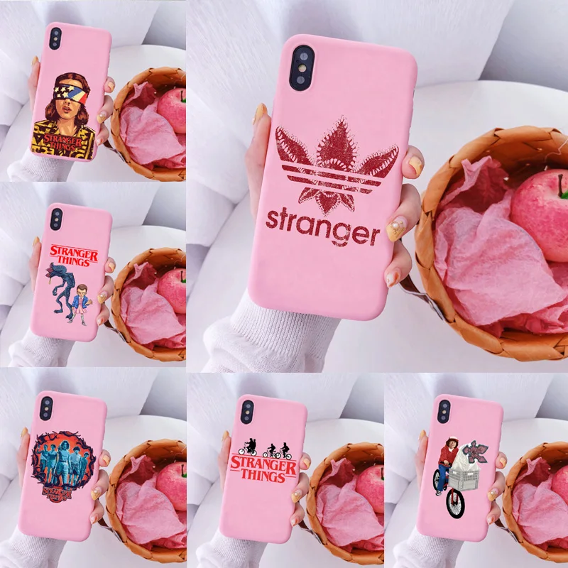 2019 странные вещи Сезон 3 чехол для телефона iPhone XS SE 5 5S 6 6S 7 8Plus XR MAX X 11Pro Candy Розовый
