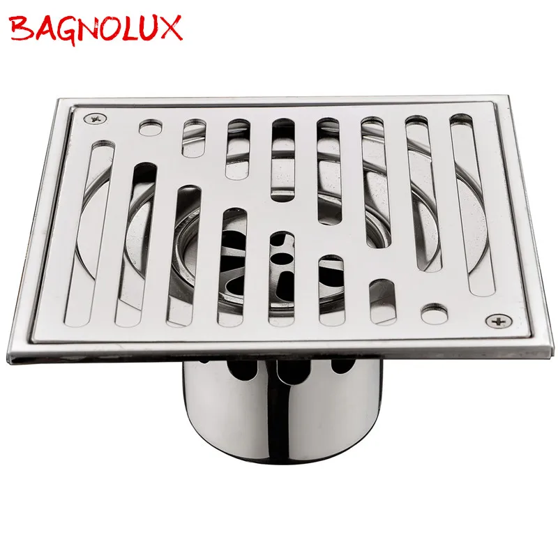 Vidric Bangnolux SUS 304 Stainless Steel Square Shower Grate Waste Tile Insert Floor Grates Bathroom Drains Drain S | Обустройство