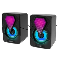hot selling usb desktop speaker computer cellphone audio rgb wired mini home office gaming electronic sports subwoofer sound box