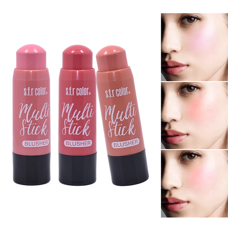 

2020 New Makeup Cream Blush Stick Face Makeup Shimmer Contour Cream Cheek Blusher Cosmetics Brighten Pink Blush Make Up