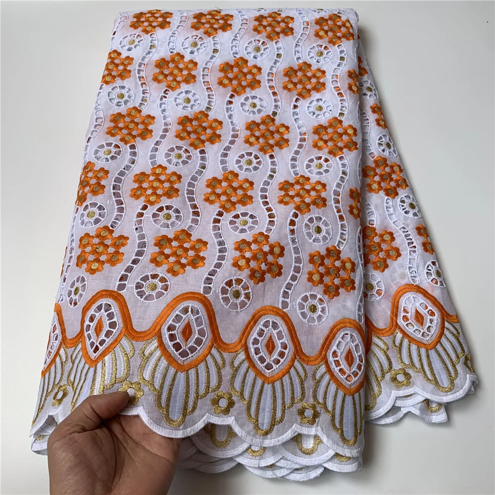 

Latest2021 High Quality African Lace Fabric Embroidery Swiss French Tulle Lace Prom Dresses Wedding 2.5Yards Pure Cotton