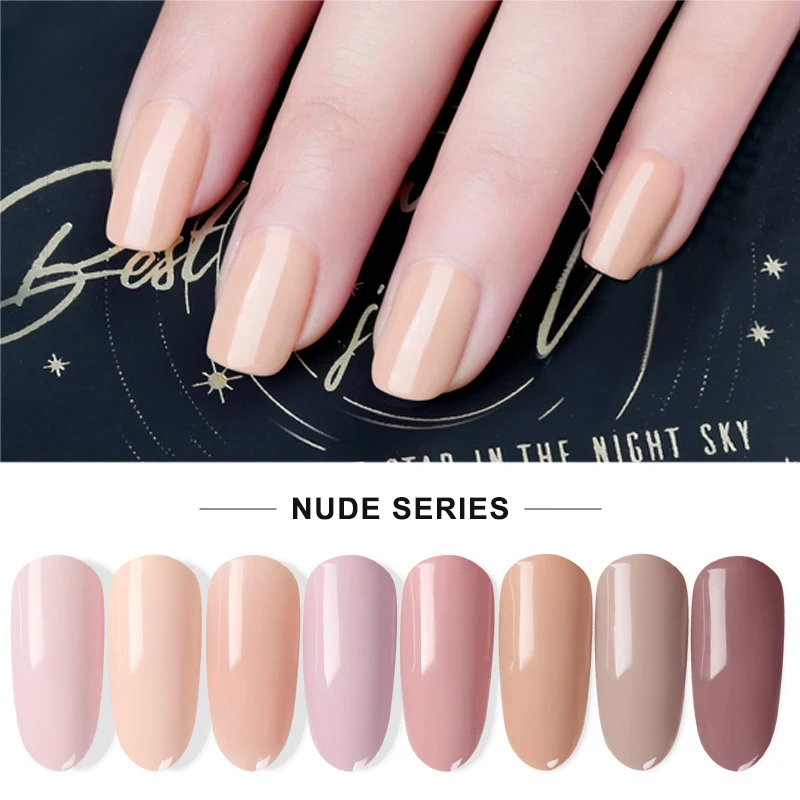 10 мл Профессиональный Гель лак для ногтей телесный розовый цвет серии