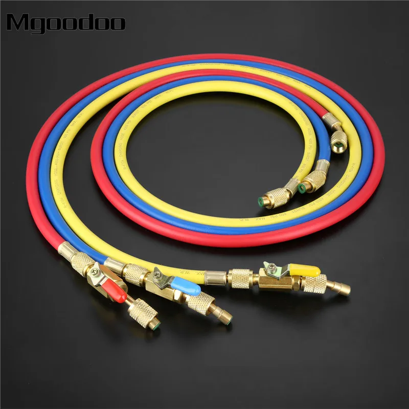 3 шт. запорный клапан 1 5 m R410A для быстрой зарядки переменного тока HVAC 1/4 '' SAE