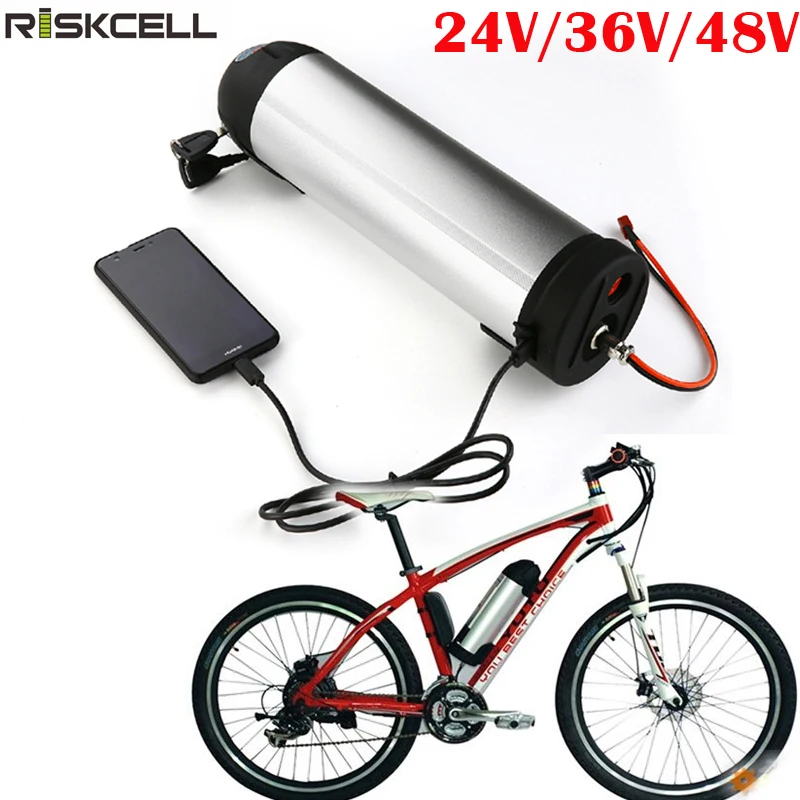 

24V 36V 48V Ebike Battery 10Ah 15Ah 20Ah e bike USB Water bottle Lithium Batteries for bafang 8fun 250w 350w 500w 750w motor