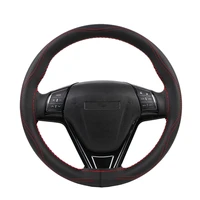 38cm universal anti slip hand stitched steering wheel cover vehicle auto steering wheel cover car accessories