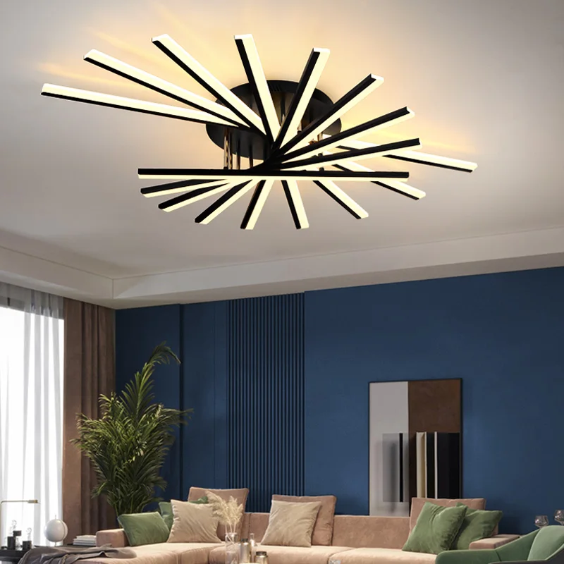 Living room bedroom LED ceiling lamp modern home decoration long head acrylic strip light kitchen dining room ceiling chandelier