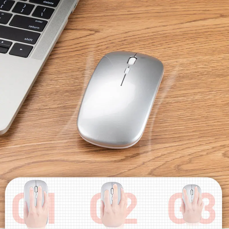 Беспроводная мышь Microdata 2 4 ГГц Bluetooth 5 0 USB бесшумная для компьютера ноутбука