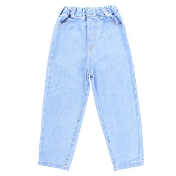 Pants Детский комплект одежды для джазовых танцев, рубашка в радужную полоску для мальчиков и девочек, джинсовые штаны, танцевальные костюмы в стиле хип-хоп для улицы 6, 8, 10, 12, 14, 16 лет - Цвет: Pants