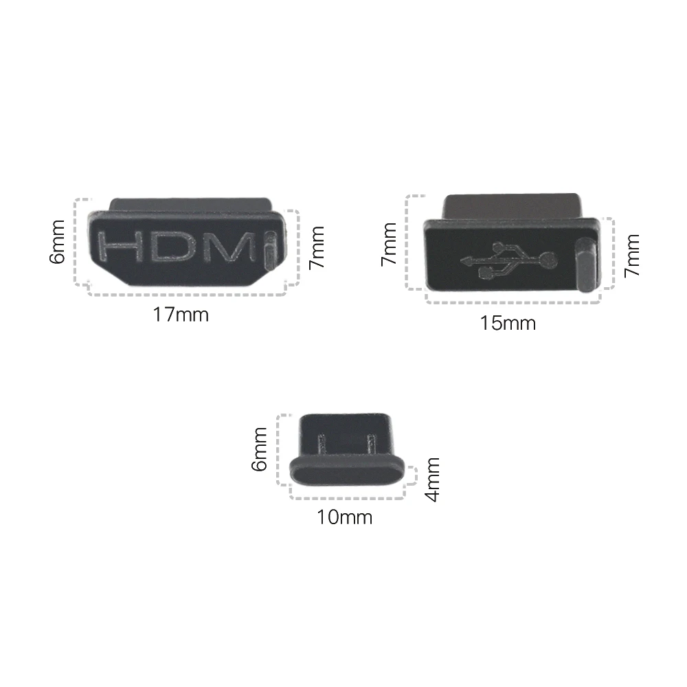 3 шт./компл. силиконовая Пылезащитная заглушка для DJI Smart Controller HDMI/USB/Type C чехол от