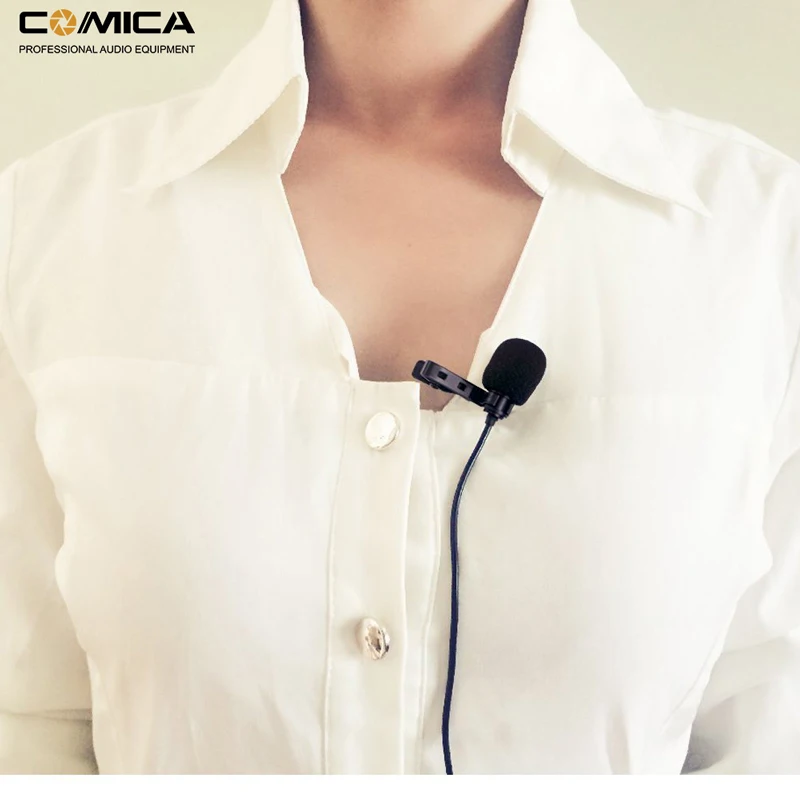 Петличный микрофон Comica V01SP всенаправленный конденсаторный с клипсой для
