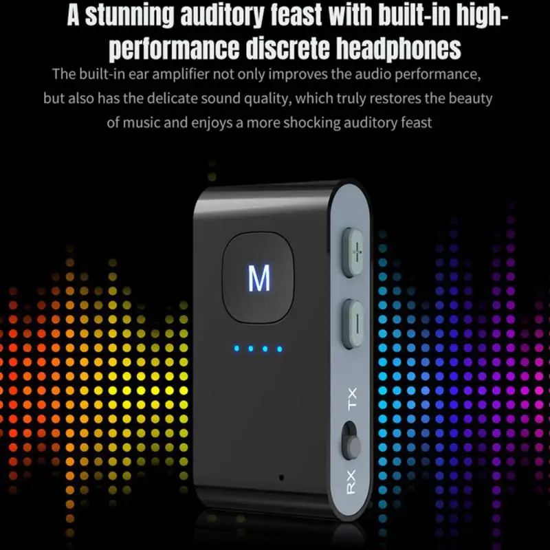 Аудиоприемник совместимый с Bluetooth передатчик 3 5 мм разъем AUX 2 в 1 беспроводной Hi-Fi