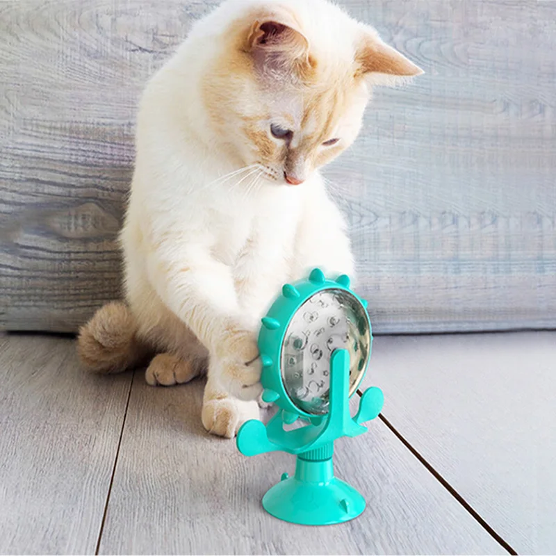 Pet Slow Feeders Windmill Wheel Leaky Feeder Multifunctional Toy Large Suction Cup Design Not Easy To Be Pulled Apart | Дом и сад