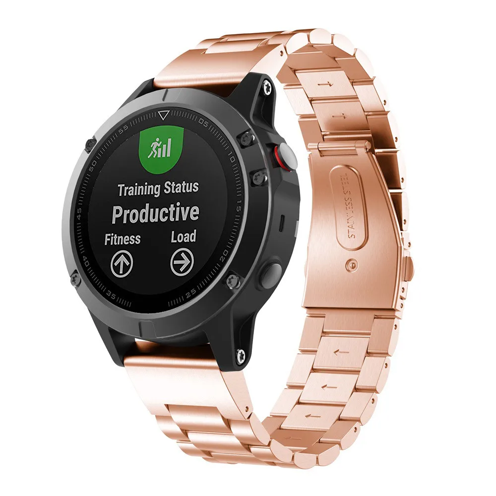 26 22 мм ремешок для часов Garmin Fenix 5X 5 3 3HR D2 6X 6 Pro GPS часы Quick ReleaseStainless стальная полоса