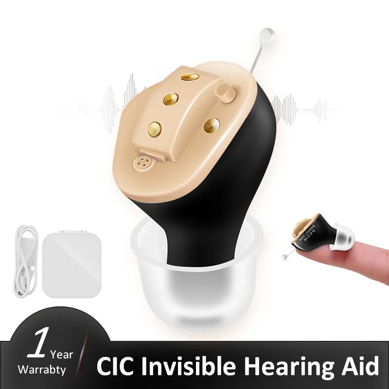 2023 New Hearing Aids Adjustable Micro Wireless Mini Size Invisible Digital Hearing Aid Ear Sound Amplifier For Deafness/Elderly