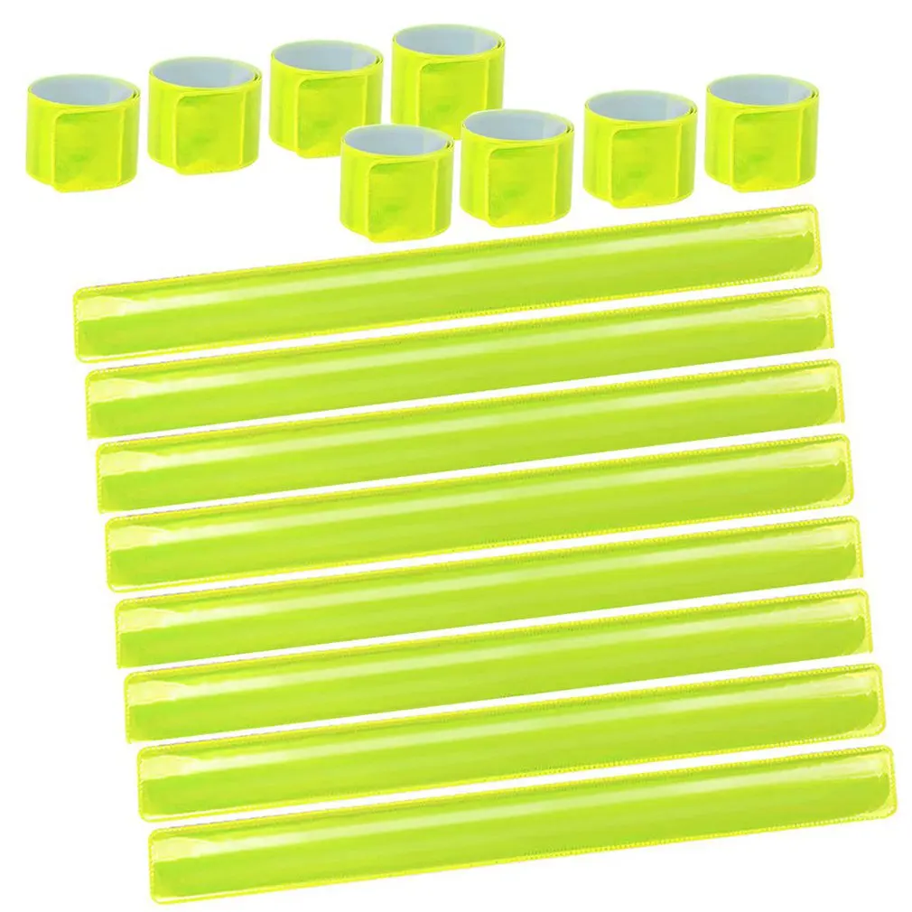 

16pcs Bicycle Reflective Safe Leg Pants Clip Strap Beam Band Bottom Belt Outdoor Safety in dark Bike accessories Tape For Sports
