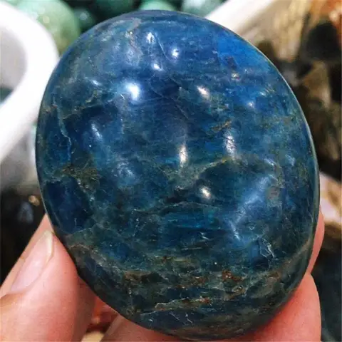 Натуральный Синий Апатит пальмового камня, необработанный драгоценный камень, кристалл для медитации, целебная энергия, минерал, 1 шт.