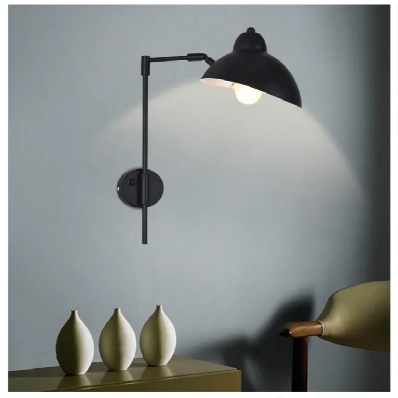 

Modern LED Wall Lamps Industral Style Bedroom Decoration Bedside Lighting Hotel Restaurant Hallway Iron Light Fixtures Mounted