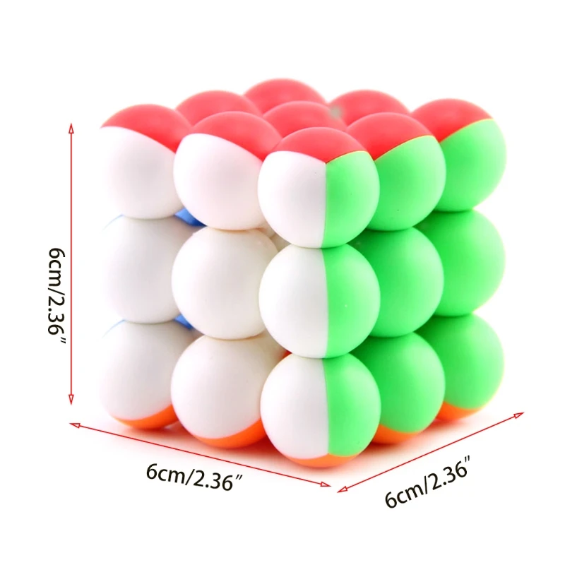 3x3x3 Children Colorful Magic Cube Toys Round Bead Ball Speed Puzzle Educational Toy Anti Stress Fidgets for Adults Kid | Игрушки и