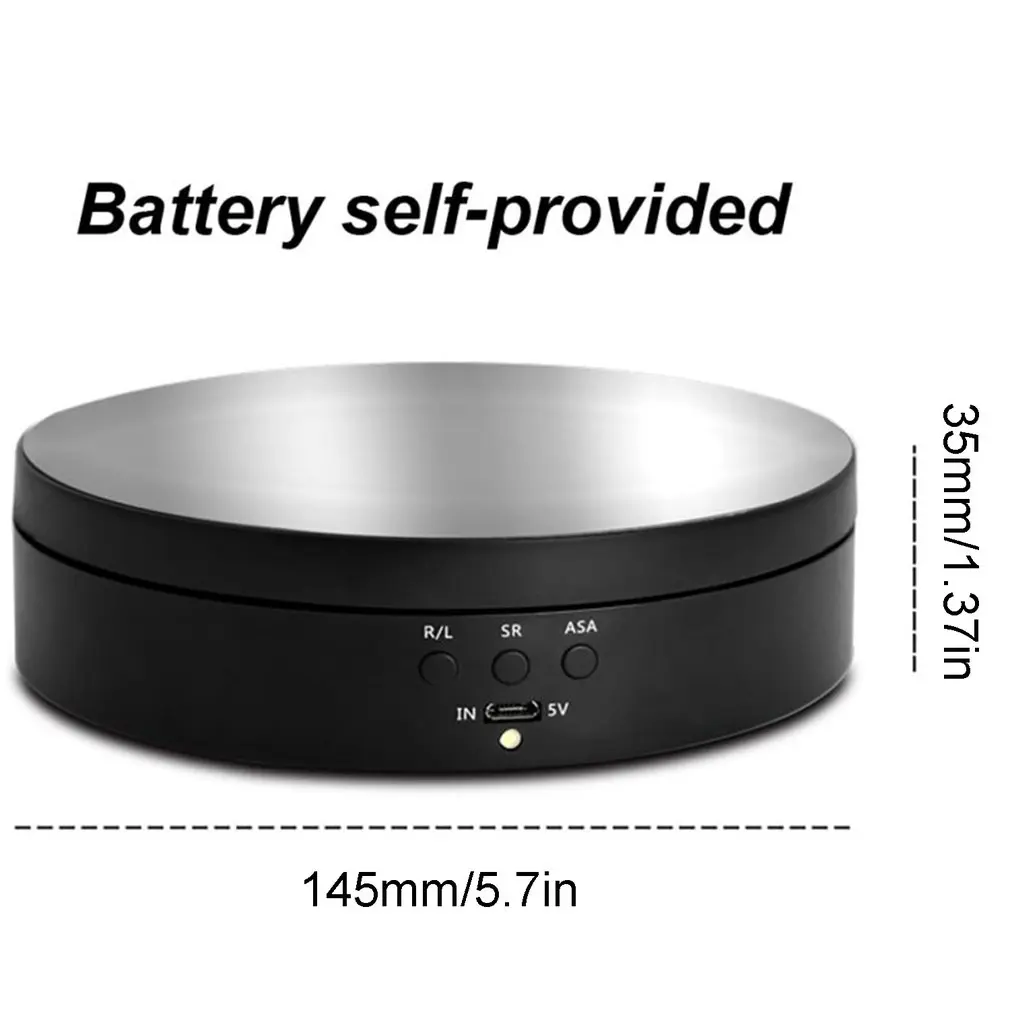 

Electric Rotating Display Stand Organizer Angle Adjustment Jewelry Three-speed Turntable For Model Hobby Product