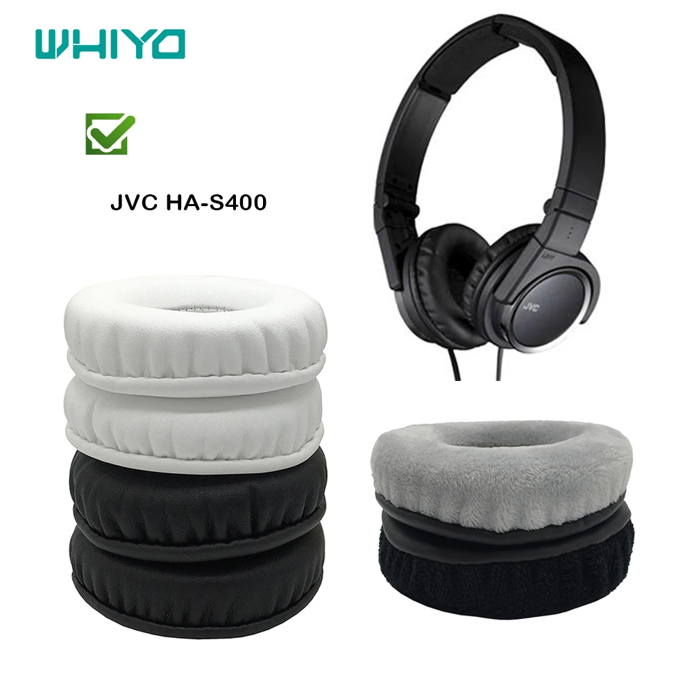 Whiyo Replacement EarPads for JVC HA-S400 S-400 Headphones Velvet Earmuff Memory Foam Earphone Leather Sleeve