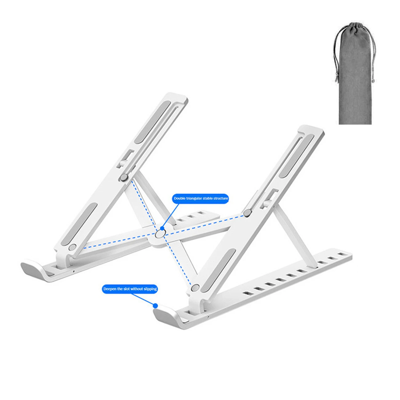 

Portable Laptop Stand ABS Foldable Notebook Support Laptop Base Tablet Holder Adjustable Bracket Computer Accessories