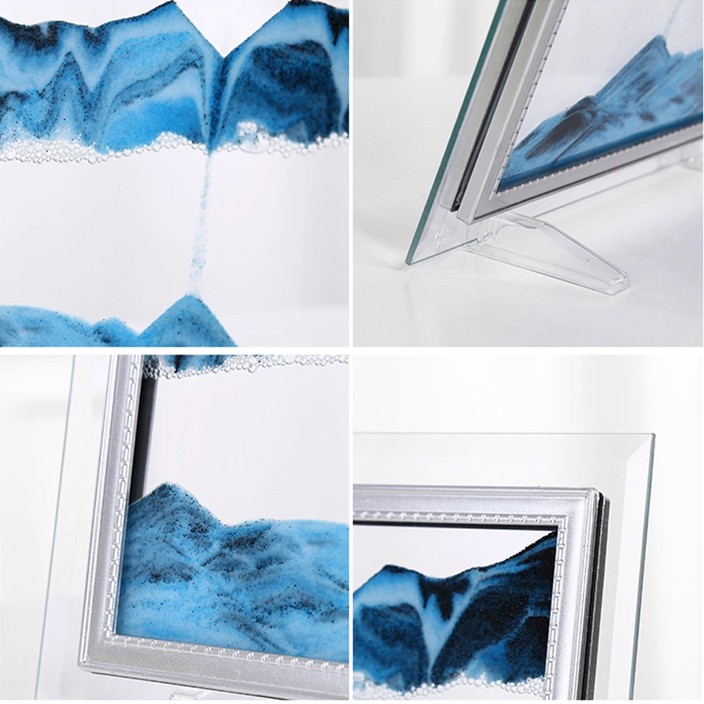 

5-inch Glass Craft Micro-landscape Ornament Hourglass Painting Dynamic Art Quicksand Painting Decorative Painting