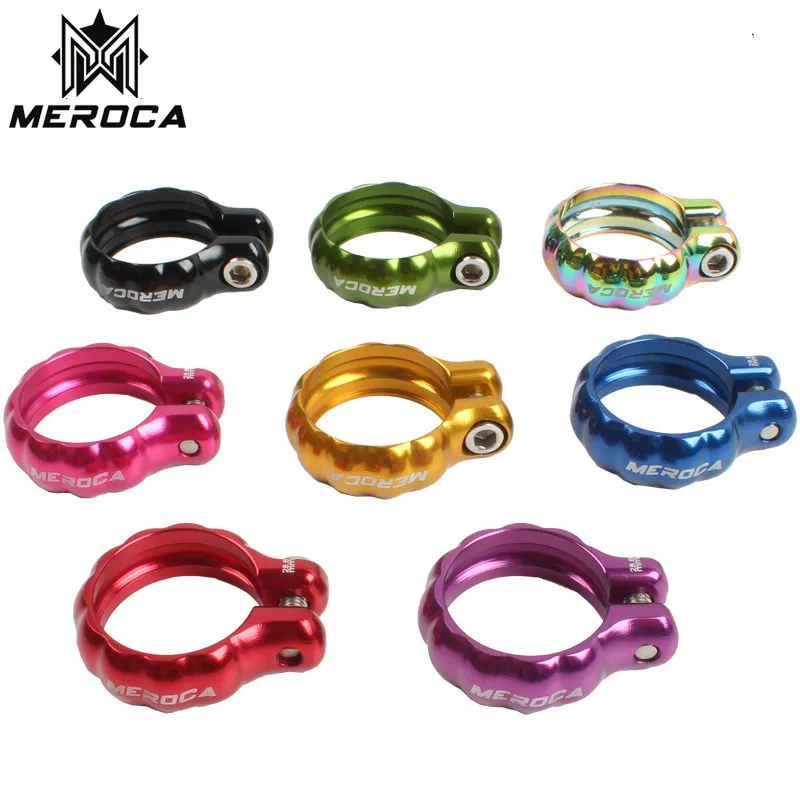 

MEROCA Color Aluminum Alloy Pipe Clamp Bike 26.8mm/28.6mm Seat Clamp S/K Car