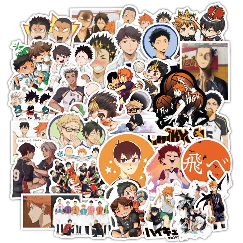 50 шт. Haikyuu! Японские Аниме Стикеры для волейбола наклейки на гитару чемодан