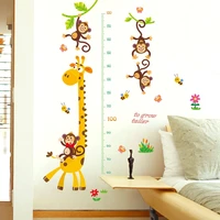 giraffe height stickers kindergarten classroom childrens bedroom living room background decoration can be removed
