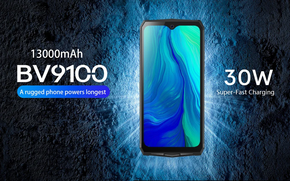 Blackview BV9100 13000mAh IP68 водонепроницаемый смартфон 6,3 ''4 Гб+ 64 ГБ Android 9,0 мобильный телефон 16MP NFC Быстрая зарядка 4G мобильный телефон