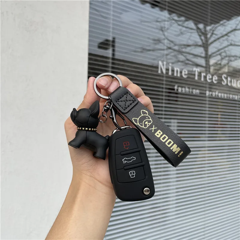 

Free Shipping New Cartoon Car Key Cover Protector Case For Audi A3 A4 A5 C5 C6 8L 8P B6 B7 B8 C6 RS3 Q3 Q7 TT 8L 8V S3 keychain