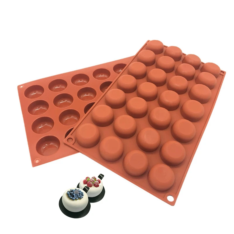 

Mini Oblate Shaped Silicone Mold Cake Decorating Baking Round Jelly Pudding Cake Mould Chocolate Mousse Molds Baking Tools