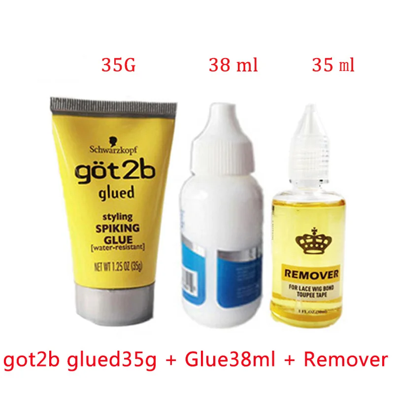 

got2b glued spary got 2b gluebold hold lace glue got2b wig glue 38ml full Lace front Wig glue Adhesives for closure wig remover