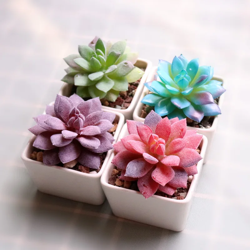 1 шт. искусственная Цветочная подделка имитация суккуленты в закрытом помещении