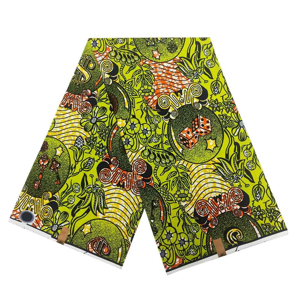 6 Yards Mitex Wax Print/ African Fabrics Kitenge/Pagnes/Tissues Africain/ Lapa/Chitenge HS-28