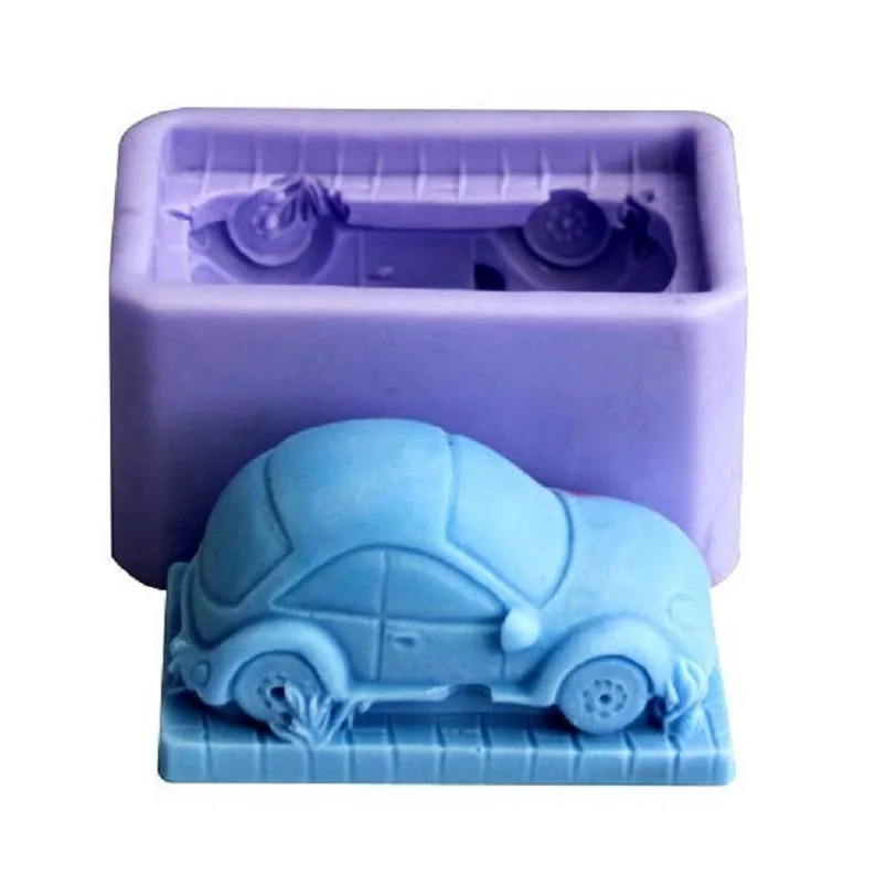 3D силиконовая форма для мыла в виде грузовика и автомобиля самостоятельного