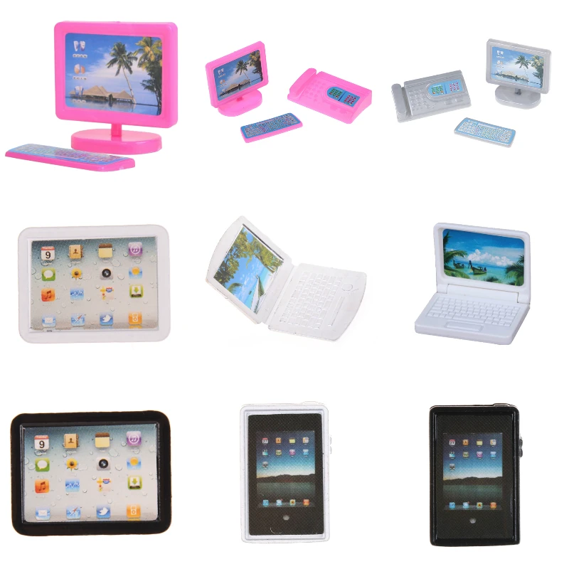 1:12 весы для ноутбука мини планшет компьютерная игрушка кукольный домик