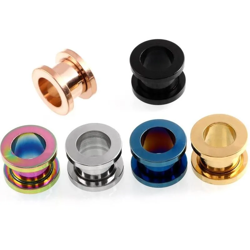 1 шт. стальная Пинна для ушей двойной Гудок Расширения тела пирсинг ювелирные