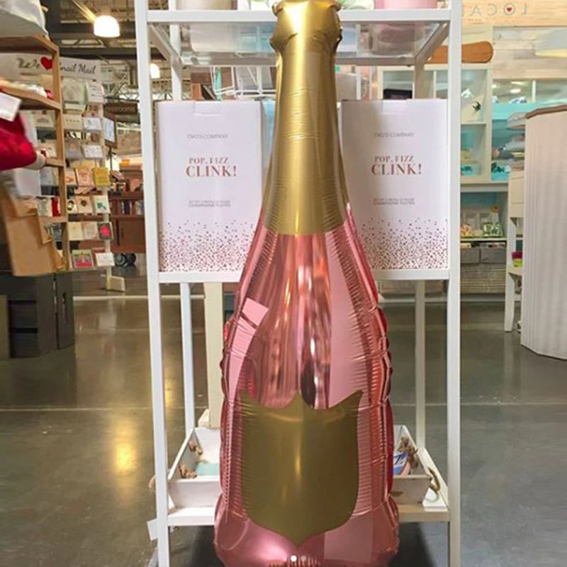 1 шт. розовое золото бутылка шампанского вина майларовые шары праздвечерние чные