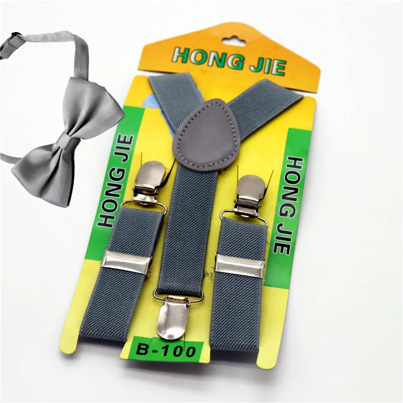 Новинка Эластичные подтяжки с 3 зажимами классические черные для детской одежды