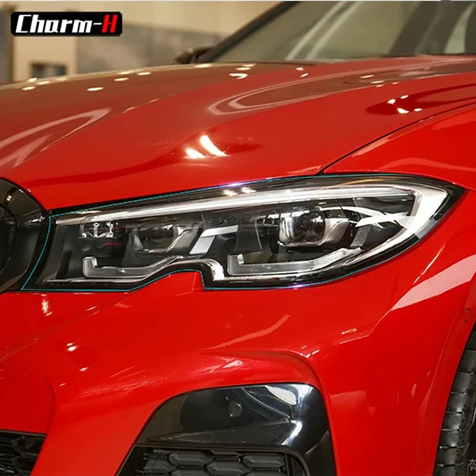 2 шт. прозрачная защитная пленка для автомобильных фар BMW 3 серии G20 2019|Наклейки на