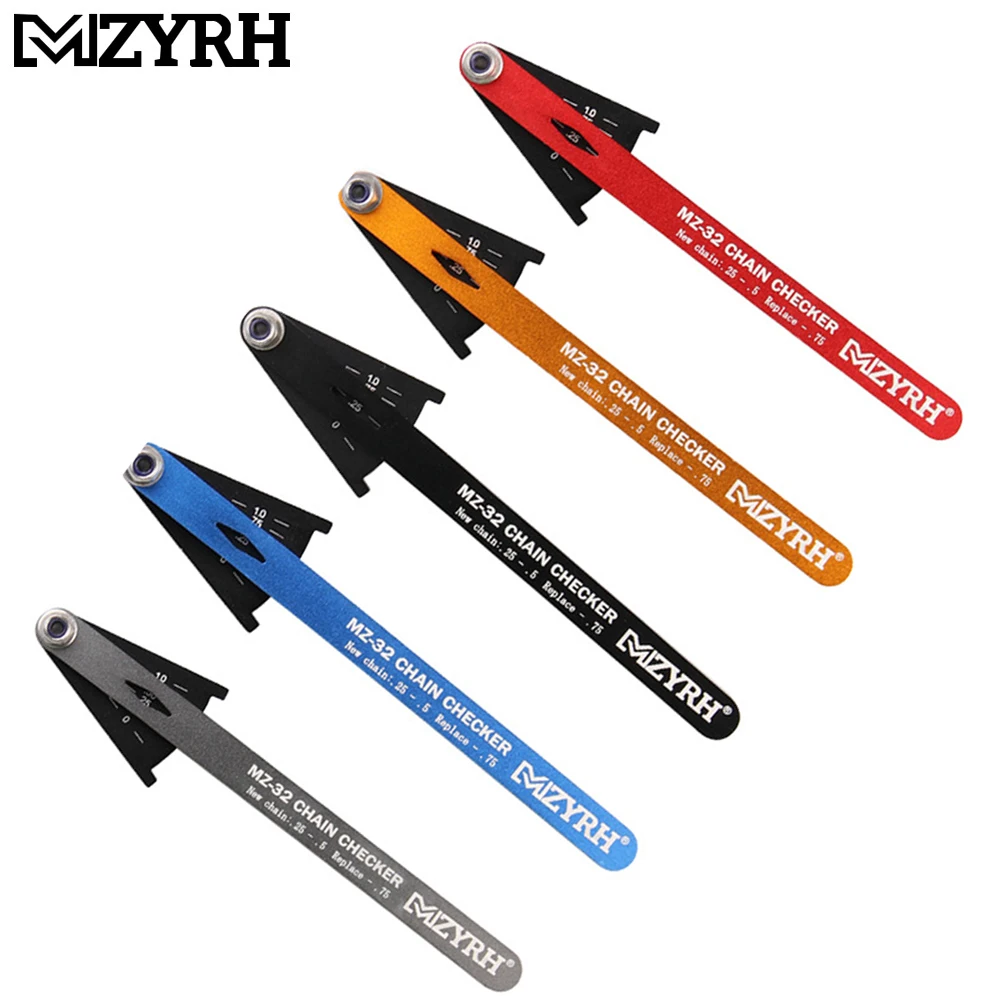 

MZYRH Bicycle Chain Checker Bicycle Chain Wear Indicator Tool Multi-Functional Chains Gauge Measurement For Mountain Road Bike