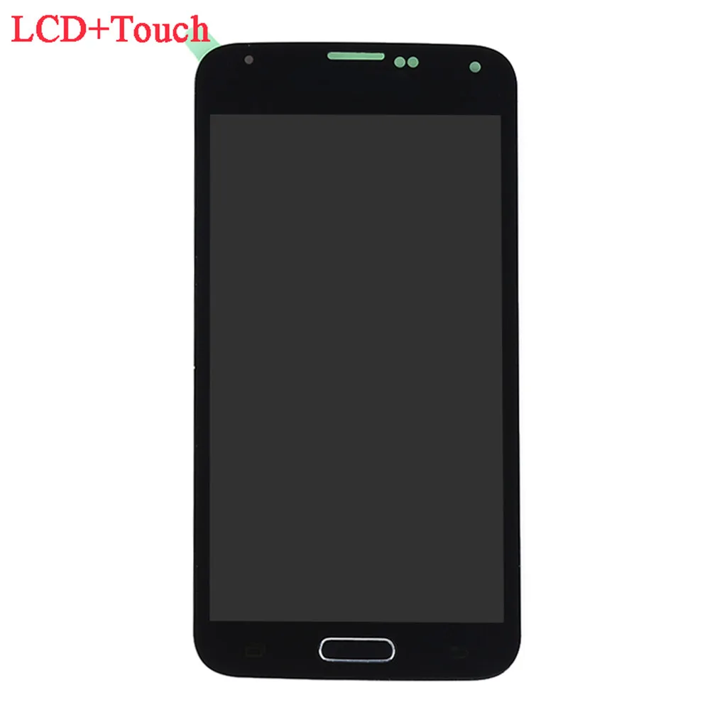 Black lcd only G900f ЖК-дисплей для SAMSUNG Galaxy S5 дисплей G900M G900A G900T G900FD ЖК-дисплей сенсорный экран дигитайзер кнопка для SAMSUNG s5 ЖК-дисплей - Цвет: Black lcd only