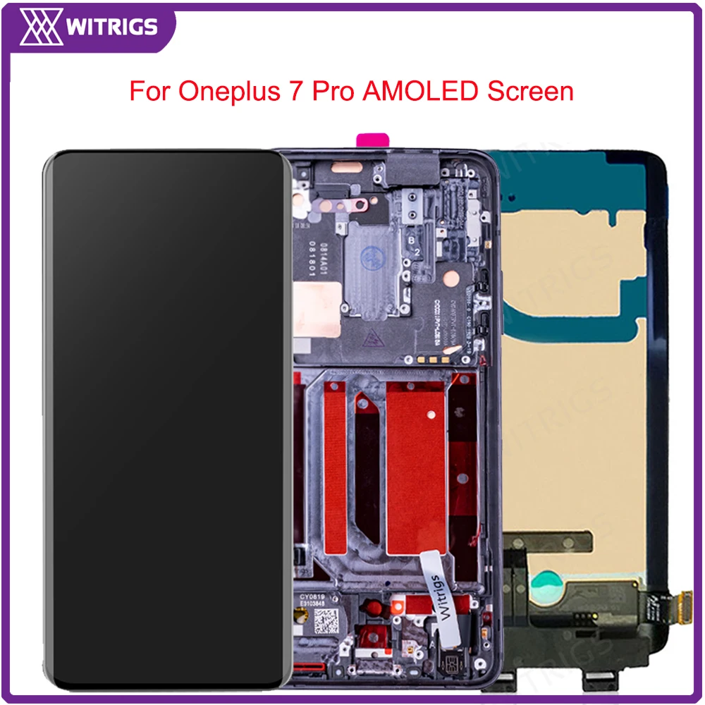Для OnePlus 7 Pro ЖК дисплей кодирующий преобразователь сенсорного экрана в сборе