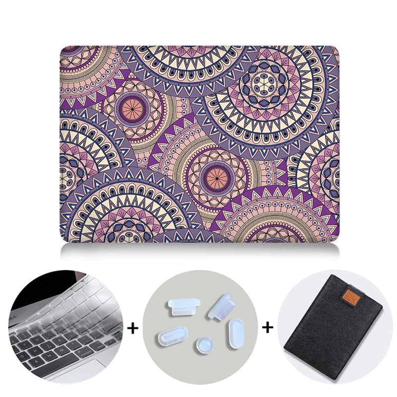 MTT чехол для ноутбука Macbook Air 11 13,3 12 дюймов Pro retina 13 15 с сенсорной панелью Жесткий Чехол сумка для ноутбука Funda a1706 a1466 - Цвет: MB08