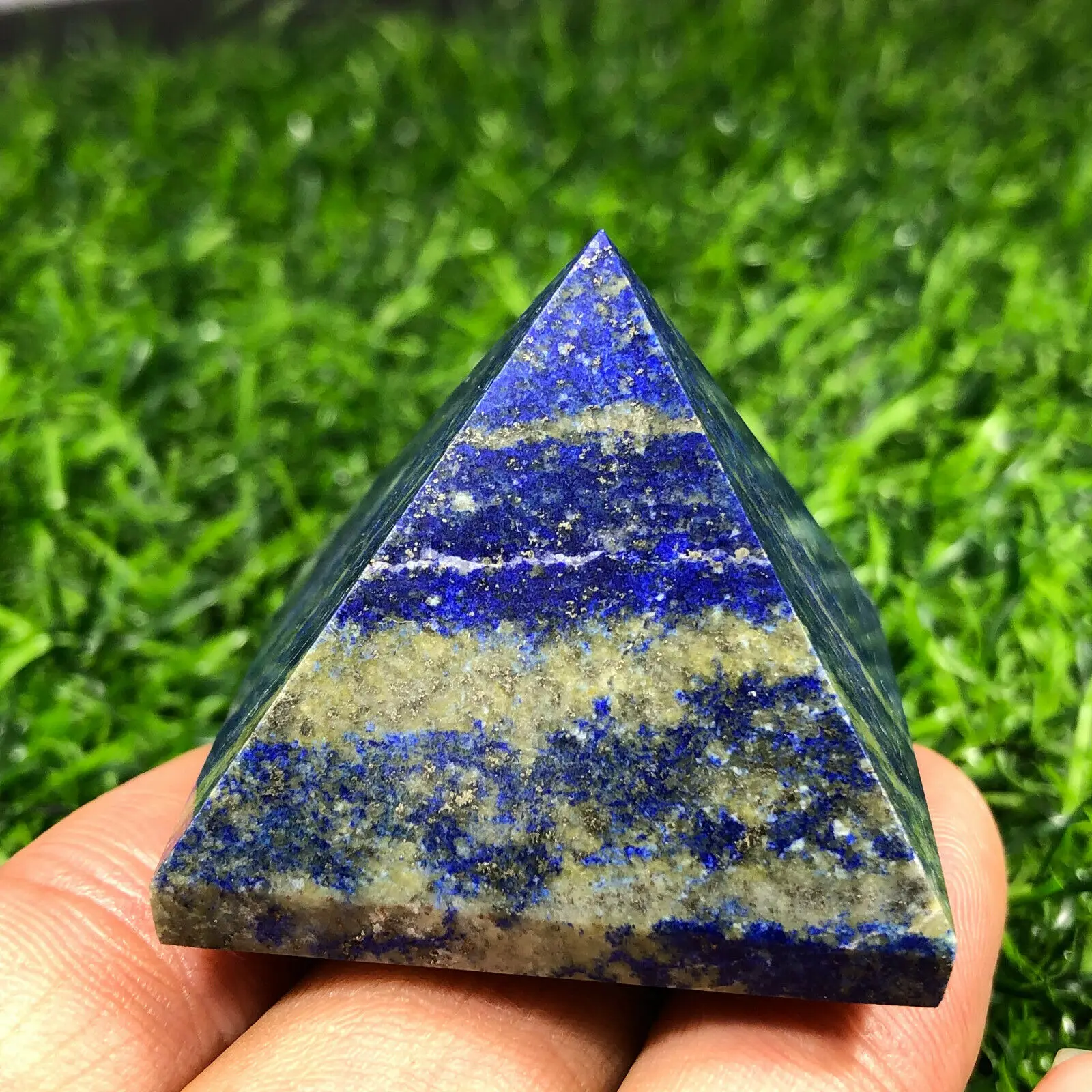 

1pc Natural Crystal Pyramid Lapis Lazuli Healing Stone Reiki Energy Quartz Meditation Ornaments Natural Stone Carved Tower Point