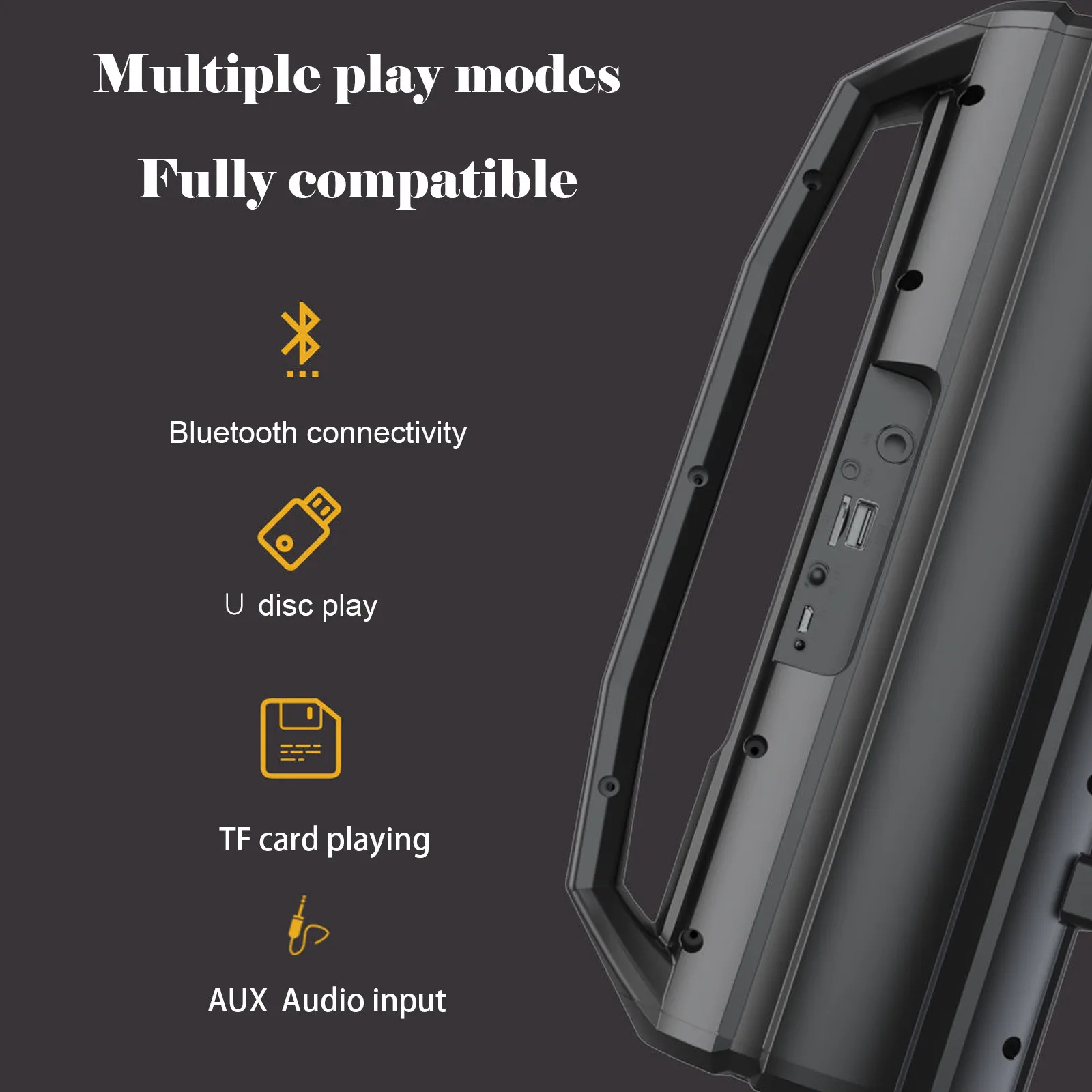 Портативный Bluetooth динамик для улицы новейший Мощный сабвуфер 2021 бум объемной