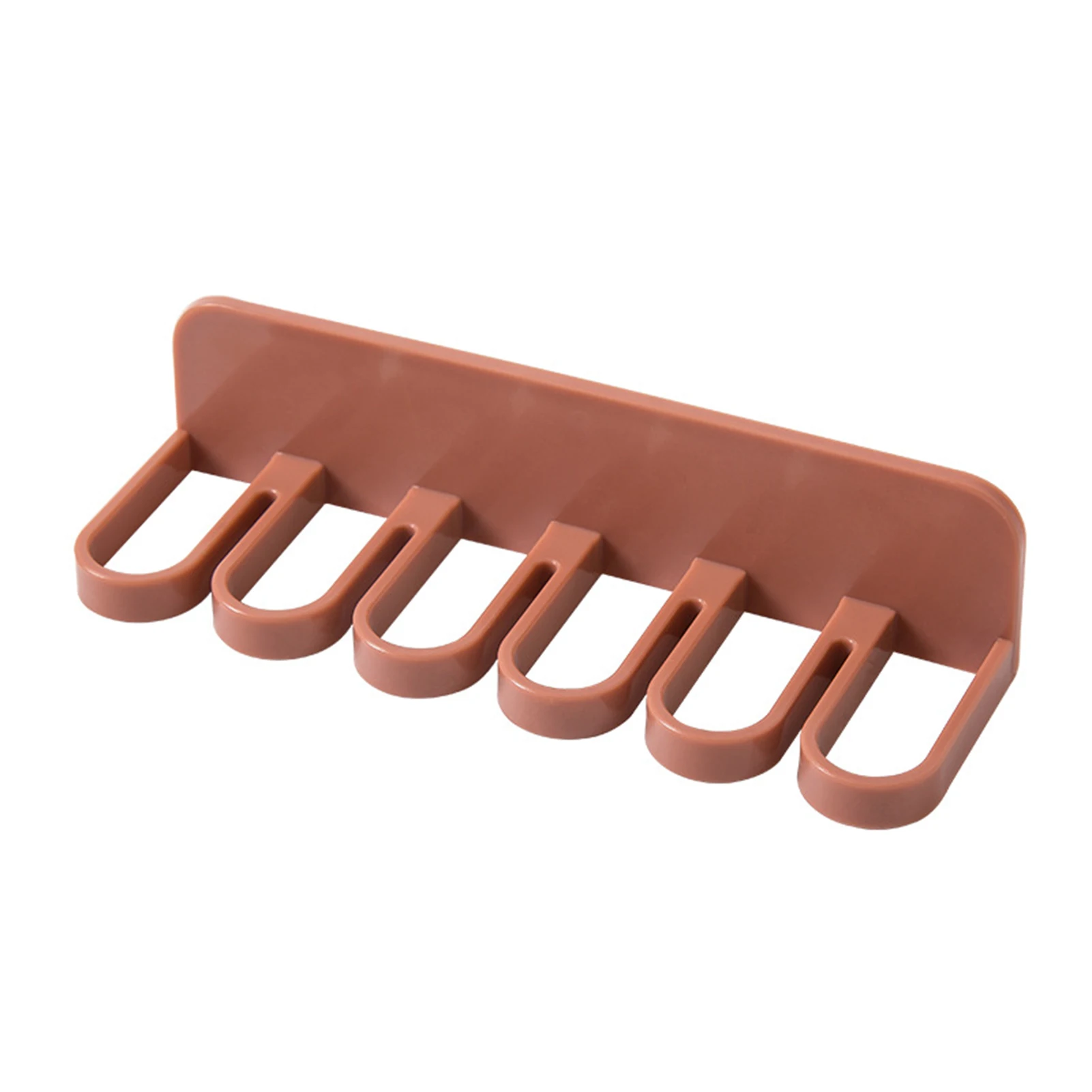 

Multifunctional Six-row Punch-free Wall-mounted Door Wall Hook Cloth Bag Rag Hanger Bathroom Kitchen Storage Holder Rack